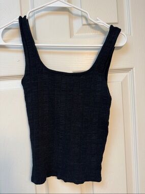 American Eagle Outfitters Black Ribbed Tank Top